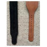Two Leather Weight Lifting Belts