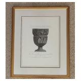 Framed Giovanni Balista Print Classical Urn
