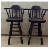 Pair of Wooden Barstools