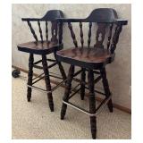 Pair of Wooden Barstools
