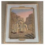 Signed Southwest Artist John Bader Mixed Media Artwork