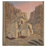 Signed Southwest Artist John Bader Mixed Media Artwork