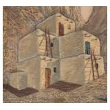 Signed Southwest Artist John Bader Mixed Media Artwork