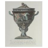 Framed Etching Print Cinerarcy Vase of Terrocotta by Giovanni Battista