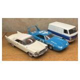 Danbury Mint 1957 Chrysler 300C Convertible, Liberty Diescast Dodge Van and Racing Champions 1970 Plymouth Superbird Models