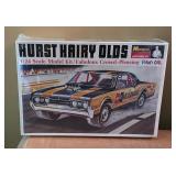 New Monogram Hurst Hairy Olds, AMT Ertl Road Runner Hardtop and Wild Willie Borsch Winged Express Altered Rod