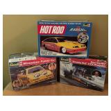 Revell Mooneyes Funny Car, Don Garlits Swamp Rat XXX Dragster and Radical J-2000 Model Car Kits