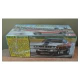 New Model Car Kits Jo-Han Sox & Martin Boss Plymouth Cuda, Monogram Plymouth Barracuda and Wild Willie Borsch Winged Express Altered Rod