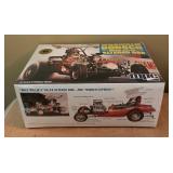 New Model Car Kits Jo-Han Sox & Martin Boss Plymouth Cuda, Monogram Plymouth Barracuda and Wild Willie Borsch Winged Express Altered Rod