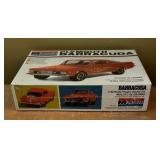 New Model Car Kits Jo-Han Sox & Martin Boss Plymouth Cuda, Monogram Plymouth Barracuda and Wild Willie Borsch Winged Express Altered Rod
