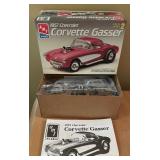 AMT Ertl 1957 Chevrolet Corvette Gasser, 1932 Ford Phaeton and 1937 Chevrolet Cabriolet Model Car Kits