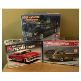AMT Ertl 1958 Chevrolet Impala Coupe, Dodge Deora Show Car and 2005 Chrysler 300 C Model Car Kits