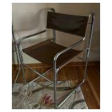 MCM Brown Naugahyde and Chrome Dining Chairs - Set of Six