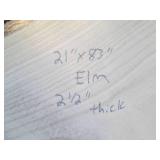 21 x 83" 2 1/2" thick live edge elm...