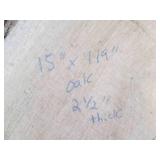 15 x 119" 2 1/2" thick live edge oa...