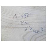 18 x 83" 2 1/2" thick live edge elm...