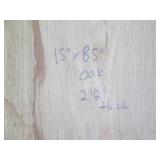 15 x 85" 2 1/2" thick live edge oak...