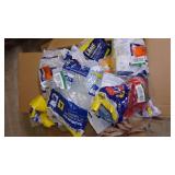 big box full of tile wedges and cli...