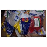 big box full of tile wedges and cli...