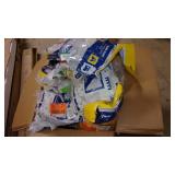 big box full of tile wedges and cli...