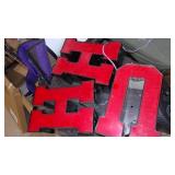 3 lighted letters...