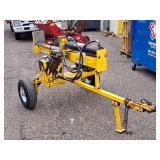 PowerTek Gasoline-Powered Log Splitter | Trailered (Yellow)