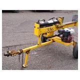 PowerTek Gasoline-Powered Log Splitter | Trailered (Yellow)