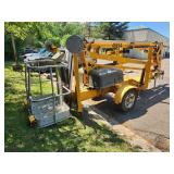 2015 Haulotte Biljax Single Axle 2-Person Boom Man Lift Trailer