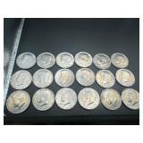 Seventeen BU Bicentennial Kennedy Half Dollars