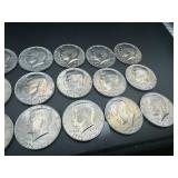 Seventeen BU Bicentennial Kennedy Half Dollars