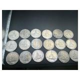 Seventeen BU Bicentennial Kennedy Half Dollars