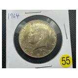 1964 90% Silver Kennedy Half Dollar