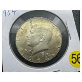 1964 90% Silver Kennedy Half Dollar