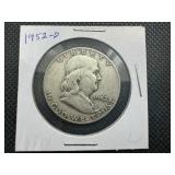 1952-D  Franklin Silver Half Dollar