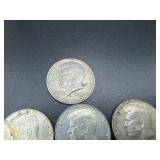 Ten 1968 40% Silver Kennedy Half Dollars