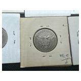 Fourteen Mixed Date and Mint Silver Barber Quarters