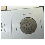 Fourteen Mixed Date and Mint Silver Barber Quarters