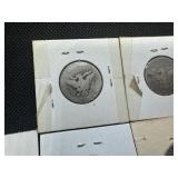 Fourteen Mixed Date and Mint Silver Barber Quarters
