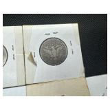 Fourteen Mixed Date and Mint Silver Barber Quarters