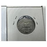 Nine Silver Washington Quarters all 1930s and 1940s