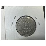 Nine Silver Washington Quarters all 1930s and 1940s