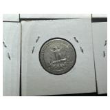 Eight Silver Washington Quarters all 1950s and 1960s