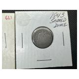 Three Seated Liberty Dimes: 1843, 1875, and 1891