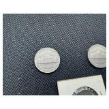 Nine Jefferson Nickels- 5 Marked "BU" When Purchased - 1946-S, 1953-S, 1954, 1958,  and 1961, and 4 1939 Jefferson Nickels.