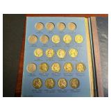 Nearly Complete Set of 55 Jefferson Nickels From 1940 through 1961  in a Whitman Album - Includes all 11 Silver War Nickels!