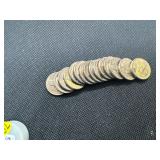 Fifteen 1954-S Jefferson Nickels Marked AU