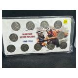 Complete Set of 11 Silver War Nickels