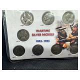 Complete Set of 11 Silver War Nickels