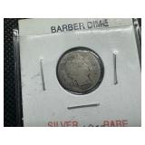 Eight Silver Barber Dimes - two each of 1903, 1907, 1911, and 1916