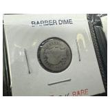 Eight Silver Barber Dimes - two each of 1903, 1907, 1911, and 1916